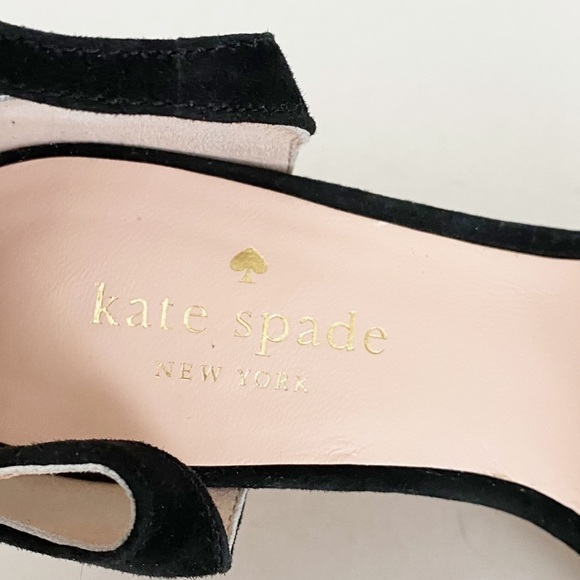 Kate Spade Dawson Black Wedge Sandals - 6 - Picture 5 of 13